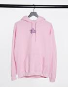 New Love Club Oversized Hoodie With Turtle Print In Pink-purple