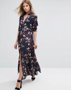 Y.a.s Floral Shirt Maxi Dress - Multi