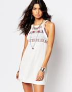 Somedays Lovin Knitted Dress With Pattern Neck - Cream