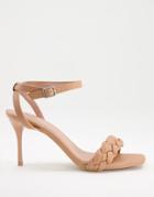 New Look Braided Strappy Stiletto In Camel-brown