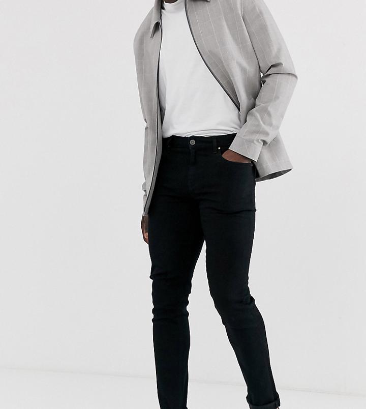 Asos Design Tall Slim Jeans In Black