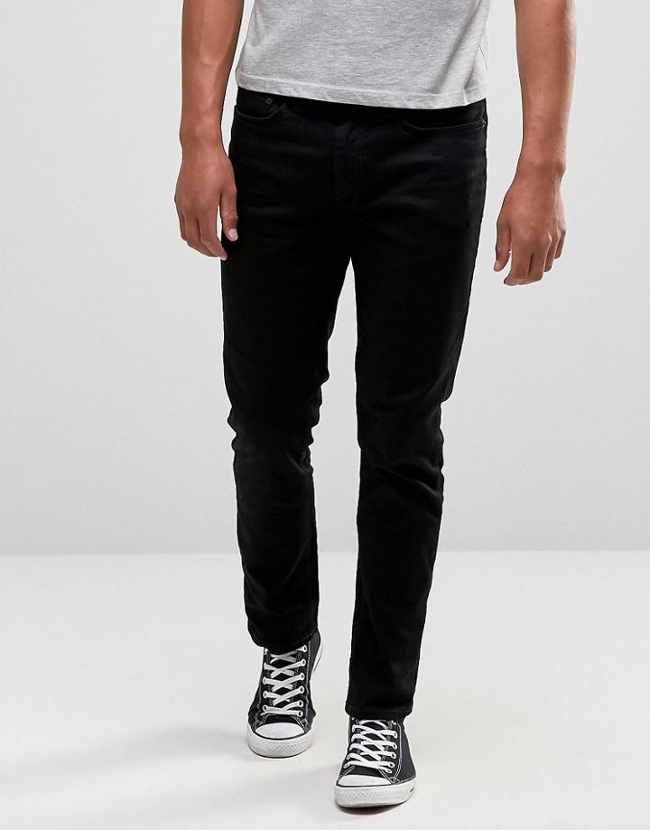 River Island Slim Fit Jeans In Black - Black