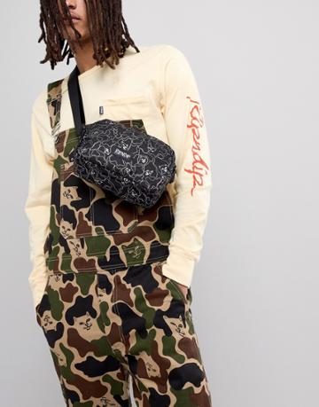 Ripndip Reflective Flight Bag In Black - Black