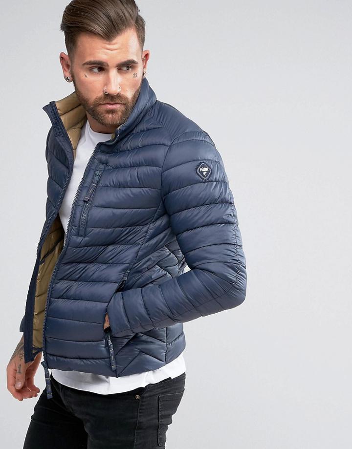Puffa Short Padded Jacket - Navy