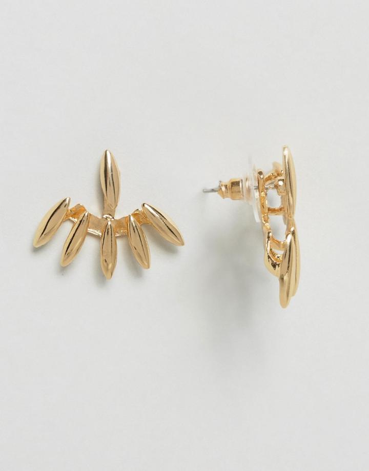 Designb London Spike Through & Through Earrings - Gold