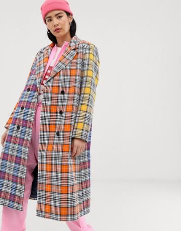 Mads Norgaard Check Jam Coat - Multi
