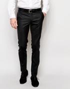 Noose & Monkey Pants With Stretch And Turn Up In Skinny Fit - Black