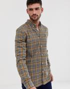 River Island Slim Shirt With Gray Check - Gray