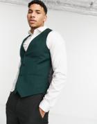 Harry Brown Skinny Fit Stretch Plain Vest-green
