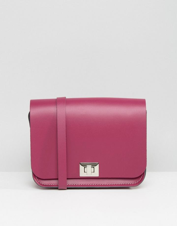 Leather Satchel Company Medium Pixie Cross Body Bag - Pink