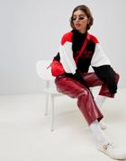 Weekday Patent Pants In Dark Red - Red