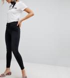 New Look Skinny Frayed Hem Lift And Shape Jean-black