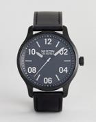 Nixon A1242 Patrol Leather Watch In Black 44mm - Black