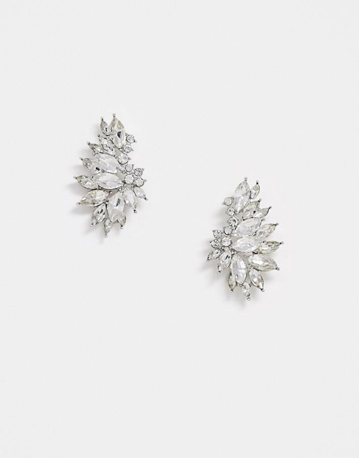 True Decadence Oversized Crystal Ear Climber Earrings