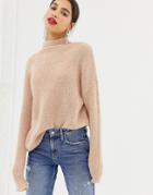 Vero Moda Aware Oversized Funnel Neck Sweater - Beige