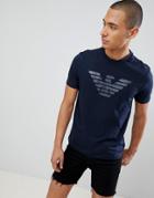 Emporio Armani Crew Neck Reverse Logo T-shirt In Navy - Navy