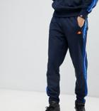 Ellesse Straight Leg Joggers With Side Stripe And Piping In Navy - Navy