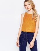 Sister Jane Ash Ra Top In Suedette - Tan