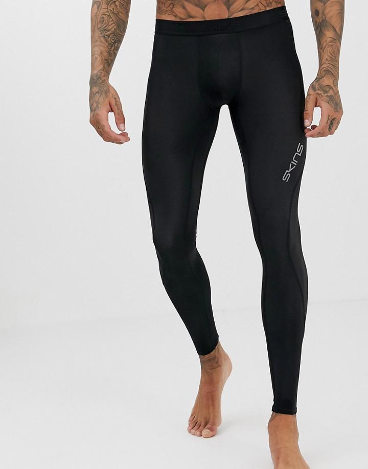 Skins Dnamic Compression Tights In Black - Black