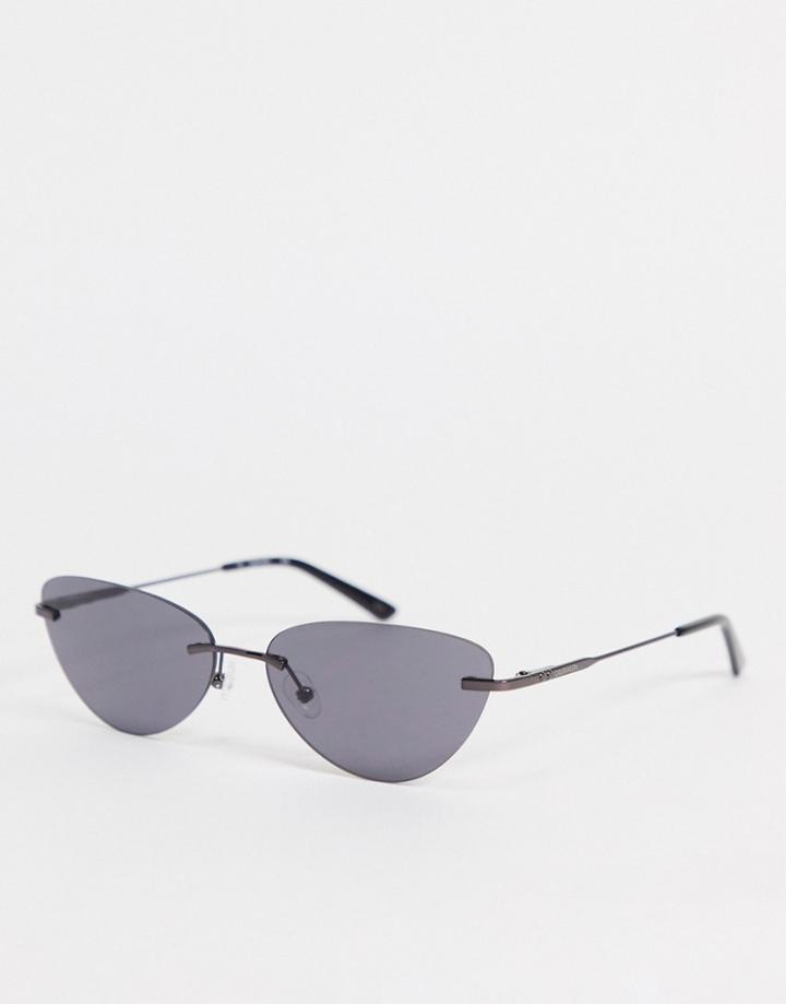 Calvin Klein Ck19124s Cat Eye Sunglasses-black