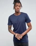 Redefined Rebel T-shirt In Dot Print - Navy