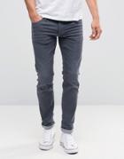 Jack & Jones Slim Fit Jeans In Washed Gray - Gray