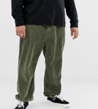 Collusion Plus Cuffed Cord Pants - Green