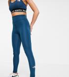 The North Face Training High Waisted Leggings In Navy Exclusive At Asos