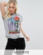 Asos Petite T-shirt With Guns N' Roses Print - Gray