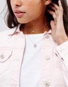 Asos Fine Filigree Multirow Necklace - Copper