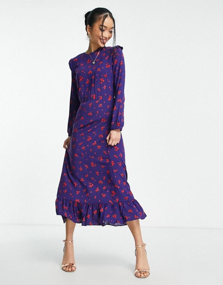 Nobody's Child Cecile Maxi Dress In Vintage Floral-navy