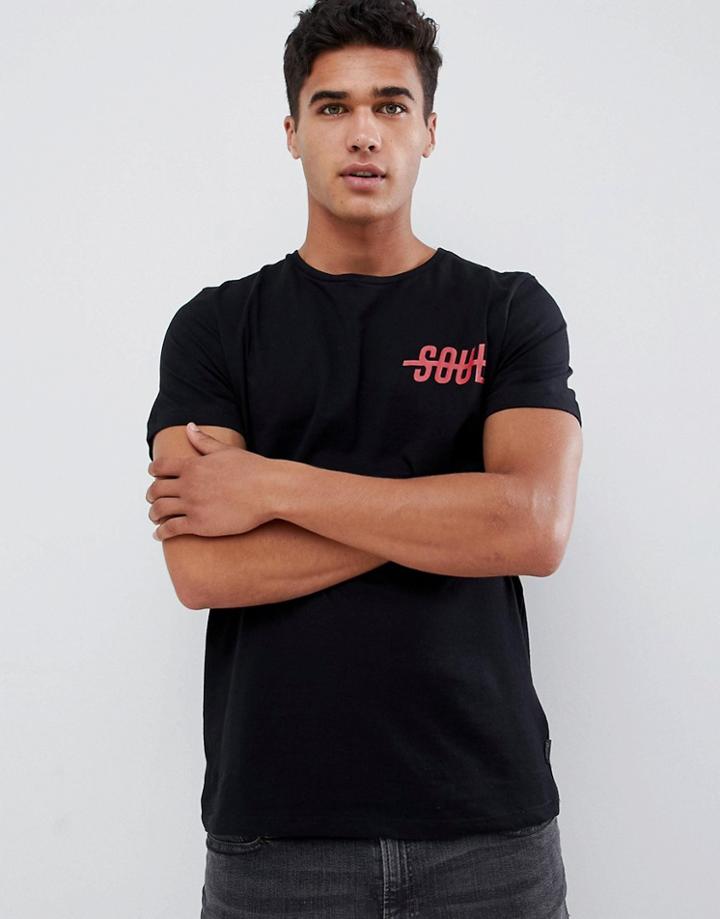 Jack & Jones Originals T-shirt With Soul Print - Black