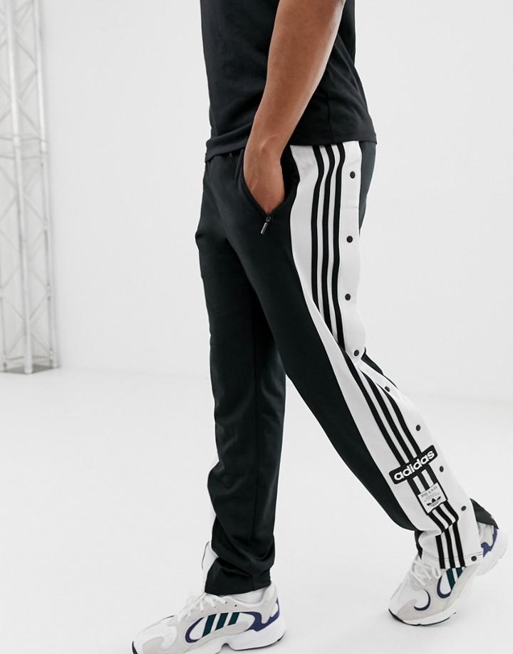 Adidas Originals Sweatpants With Poppers Black - Black