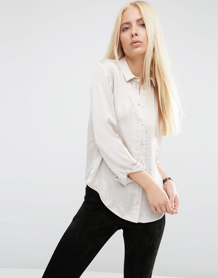Asos Satin Blouse - Beige