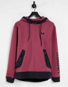 Under Armour Training Recover Fleece Hoodie In Burgundy-red
