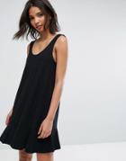 Mango Fluted Hem Dress - Black
