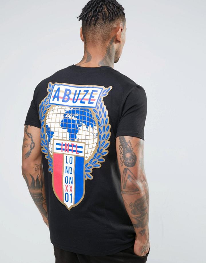 Abuze London Intl London Back Print T-shirt - Black