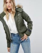 Hollister All Weather Bomber Jacket - Green