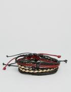 Aldo Braided Bracelets In 4 Pack - Multi