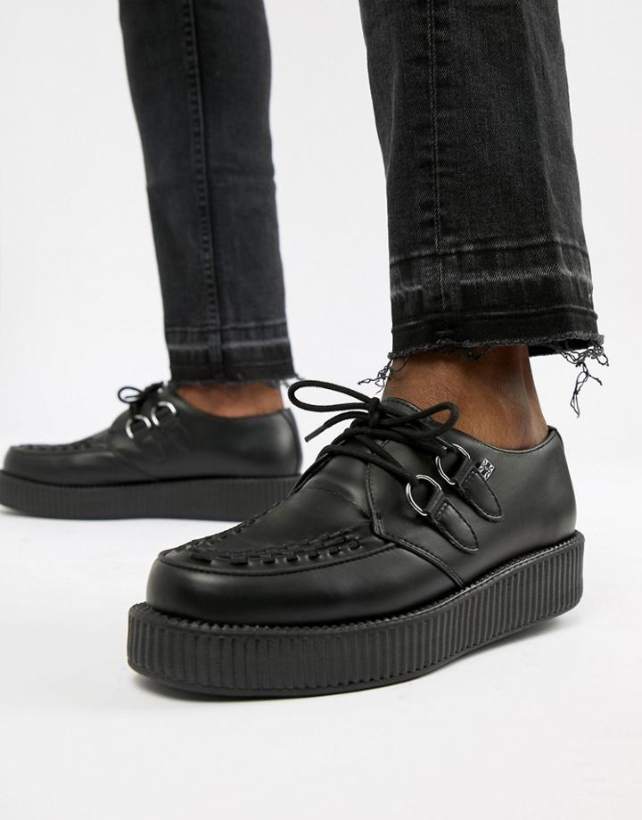 T.u.k Vegan D-ring Round Viva Creepers - Black