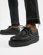 T.u.k Vegan D-ring Round Viva Creepers - Black