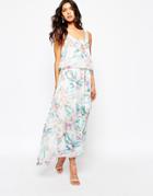 Boss Orange Aglamy Maxi Dress In Watercolour Floral - Open Miscellaneous