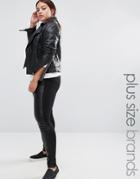 Junarose Leather Look Leggings - Black