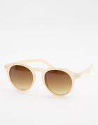 Aj Morgan Round Lens Sunglasses-white