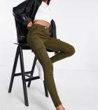 Parisian Tall Khaki Skinny Jeans-green