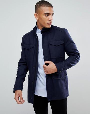 Stanley Adams Traditional 4 Pocket Jacket - Navy