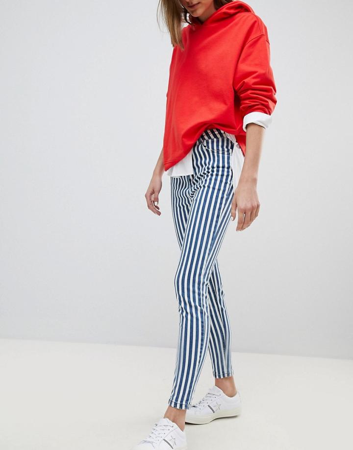 Stradivarius Stripe Skinny Jean - Multi