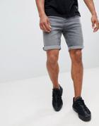 Mango Man Denim Shorts In Gray - Gray