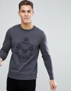 Jack & Jones Premium Sweat With Embroidered Logo - Gray