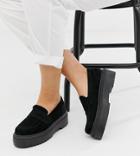 Asos Design Wide Fit Vamped Chunky Loafers - Black